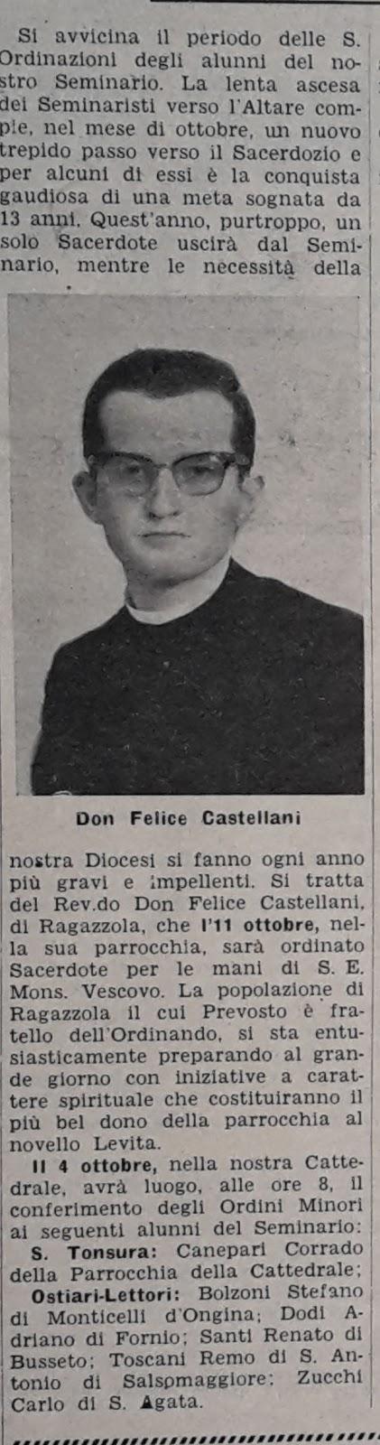 Felice di nascita, ora Monsignore