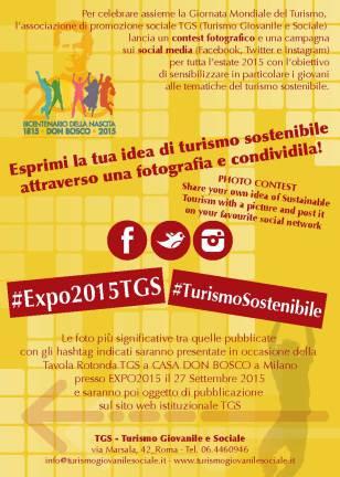 TGS vi invita a Expo2015: “Turismo sostenibile: educhiamoci con i giovani alla salvaguardia del creato”