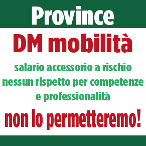 Provincie, mobilità selvaggia. Il Decreto è da correggere