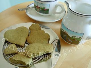 Biscotti ai pistacchi e té matcha