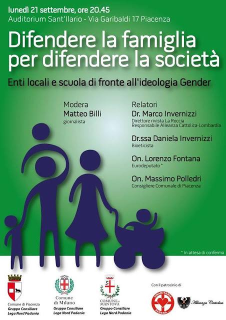 INCONTRO OMOFOBO A PIACENZA