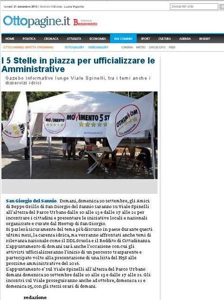 Cominciano i Meetup in piazza!!!