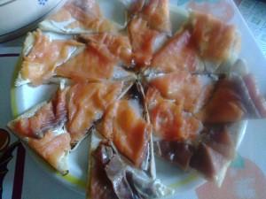 Crostoni salmone, robiola