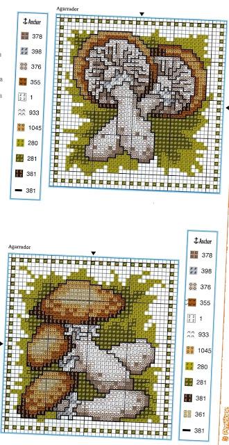 Cross stich - ricamiamo i Funghi