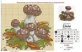 Cross stich - ricamiamo i Funghi