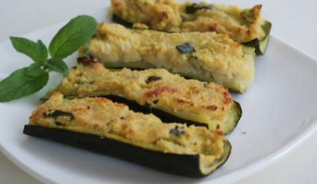 zucchine ripiene salsiccia e menta