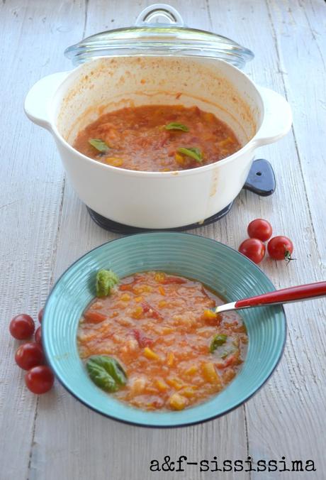 pappa al pomodoro con peperoni