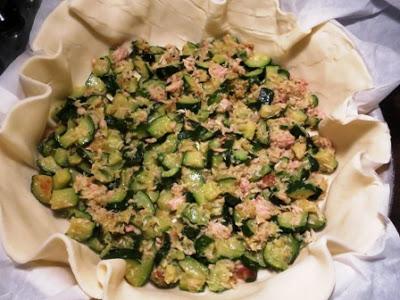 Torta salata alle zucchine e tonno
