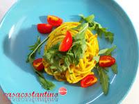 Spaghetti rigati con pesto di rucola