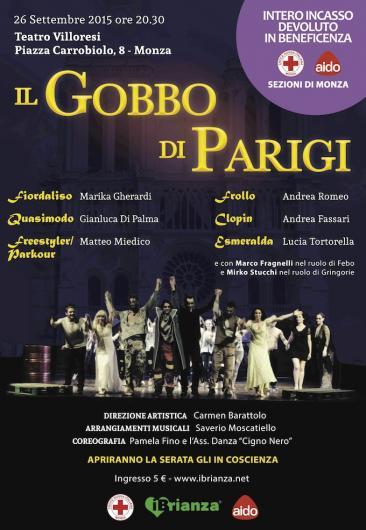 Spettacolo benefico  Il Gobbo di Parig i al teatro Villoresi di Monza