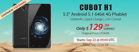 Cubot H1 (con 5200 mAh) e Cubot X15 rispettivamente a 114 e 123 euro fino al 28 Settembre