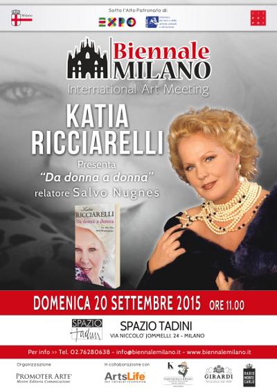 Katia Ricciarelli a Spazio Tadini con il suo libro Da donna a donna intervistata da Salvo Nugnes