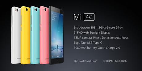 Xiaomi Mi 4c (3 GB di RAM) disponibile in prevendita ad un prezzo che vi farà venire voglia di comprarlo