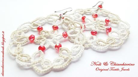 Orecchini Esme con schema - chiacchierino/tatting earrings