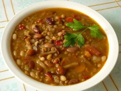 Minestrone alla contadina con famigliola gialla