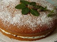 Torta soffice alla menta con crema alla ricotta e cioccolato