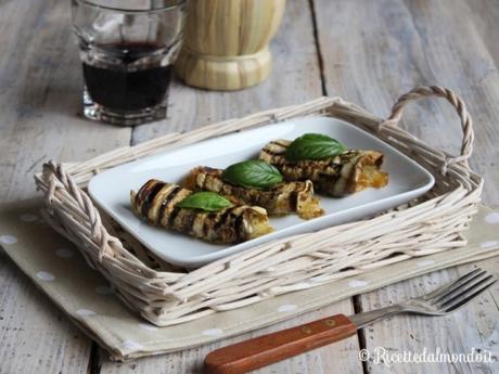 Involtini di melanzane bianche