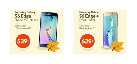 promozione sconti d'autunno gli stockisti Promozione Sconti d'autunno su Glistockisti: Galaxy S6 Edge a 539 euro, S6 Edge Plus a 629 euro, entrambi con garanzia italiana