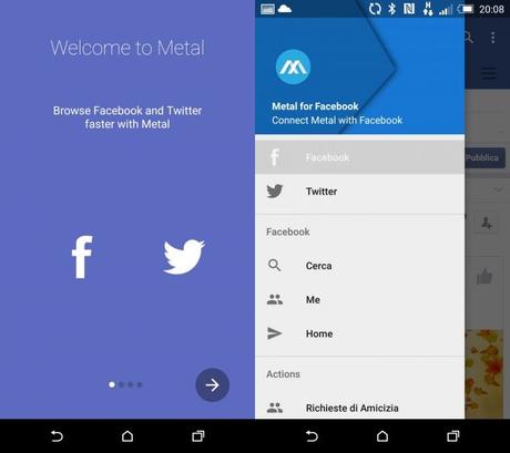 Metal, il client alternativo per Facebook e Twitter [Android]