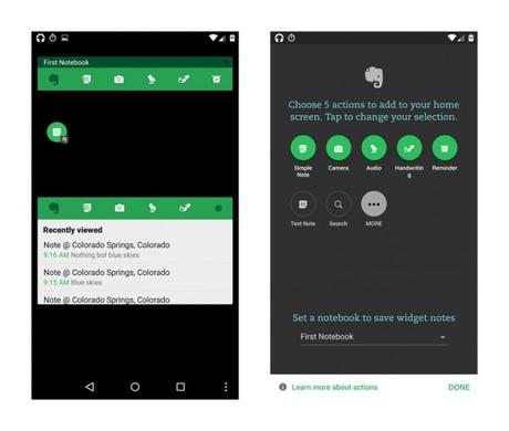 Evernote si aggiorna ed introduce tre nuovi widget