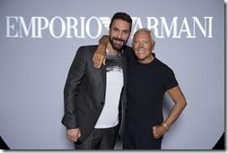 Giorgio Armani e Raoul Bova