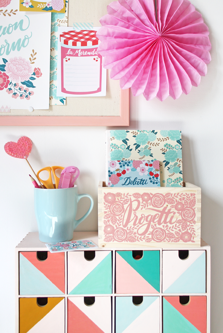 Craft Room storage: le scatole di legno Gusto Menta