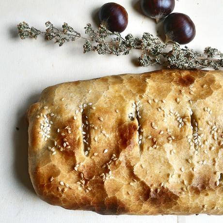 Strudel integrale di funghi e patate