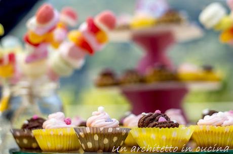 Cup cakes al limone con crema al burro e ricotta e cacao