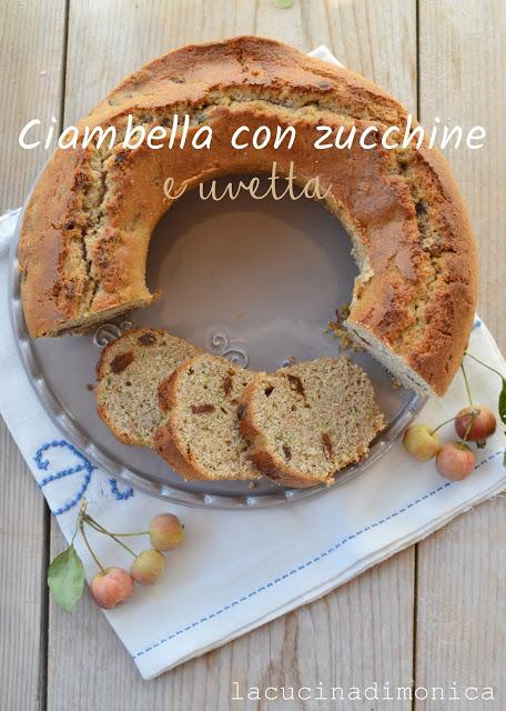 ciambella con zucchine e uvetta