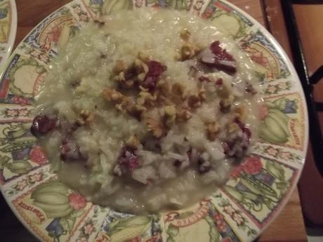 RISOTTO CON BRIE, NOCI E BRESAOLA