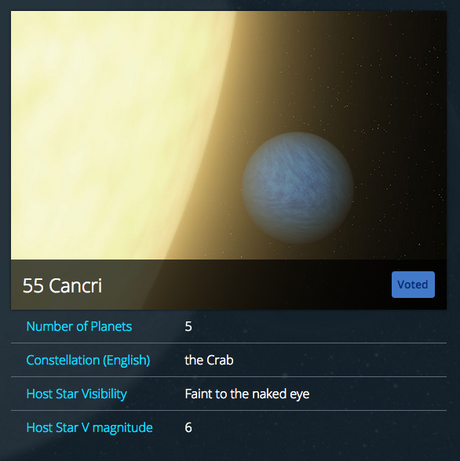 Il sistema planetario 55 Cancri. La proposta SAIt per il Concorso NameExoWorlds riguarda la tematica di film e libri di fantascienza. Creduti: IAU