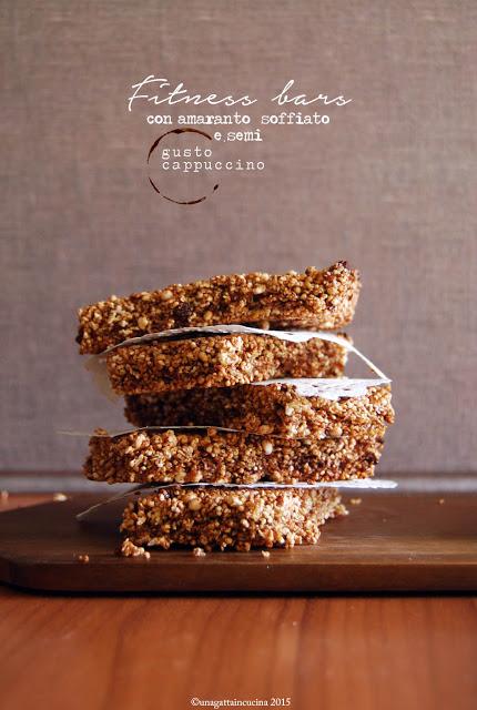 Barrette fitness al cappuccino con amaranto soffiato | Cappuccino Fit Bars with Puffet Amaranth