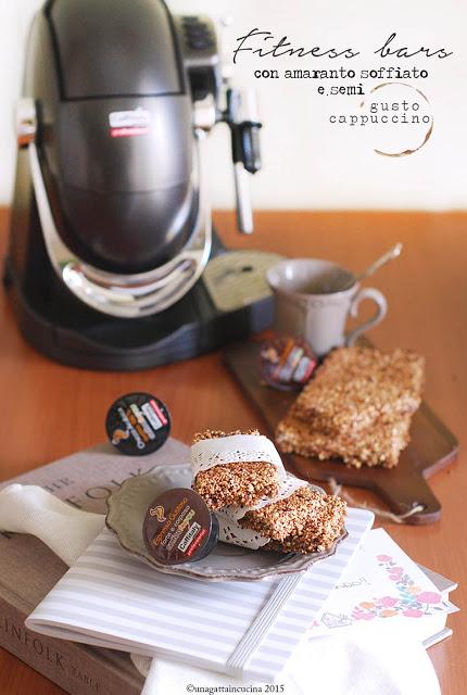 Barrette fitness al cappuccino con amaranto soffiato | Cappuccino Fit Bars with Puffet Amaranth