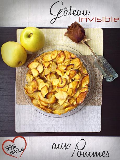 Gâteau invisible aux pommes (...ovvero la torta 99% mele)