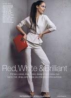 RED, WHITE AND BRILLANT... Allure June 2010 withCoco Rocha by Patrick Demarchelier