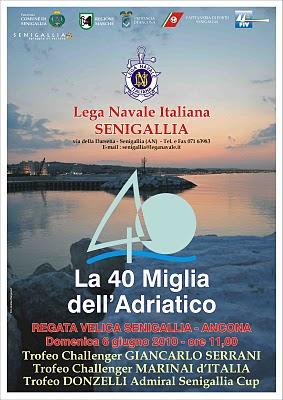 Vela - La lega Navale Senigallia organizza “La 40 miglia dell’Adriatico”
