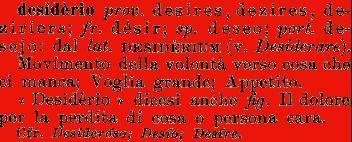 Trasformare i sogni in desideri, i desideri in progetti, i progetti in realtà. Etimologia Desiderio