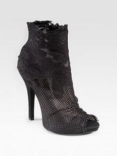 Dolce & Gabbana: Peep-Toe Ankle Boots