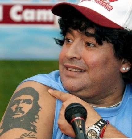 ARGENTINA: 7° TATUAGGIO PER MARADONA, E' IL NOME DEL NIPOTE - ARGENTINA: 7° TATOO FOR MARADONA, IT'S HIS NEPHEW'S NAME