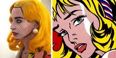 Trucco alla Lichtenstein / Lichtenstein make up