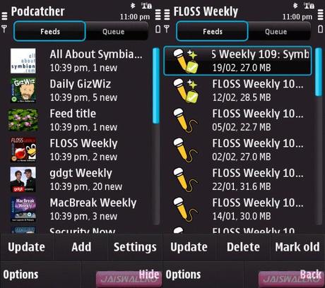 Podcatcher manager – Symbian Foundation