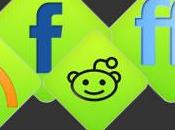 icone Social Media colore verde mela