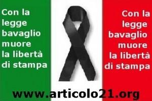 legge bavaglio, italia in lutto