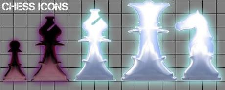 Set icone con tema il gioco degli Scacchi