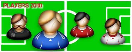 Set 4 icone con gli avatar calciatori