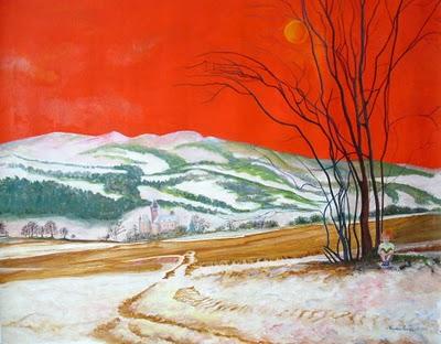 Oils on canvas  74,5 x 50 cm .NEVE  D'INVERNO  .....WINTE...