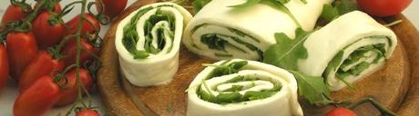 Rotolo di mozzarella e rucola