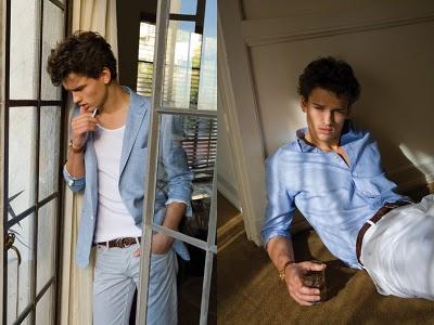 Simon Nessman su Vogue Hommes p/e 2011