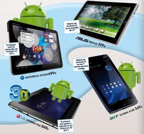 honeycomb tablet prices europe Ecco i prezzi europei di Asus Eee Pad, Acer Iconia A100, Motorola Xoom e LG Optimus Pad