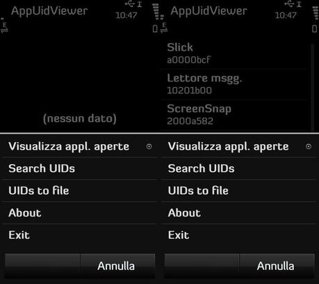 AppUidViewer per Symbian S60 5th e Symbian^3